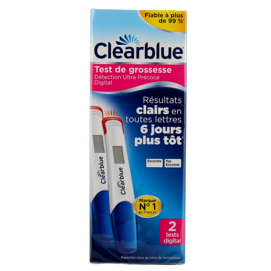 Clearblue Test de Grossesse à Détection Ultra Précoce