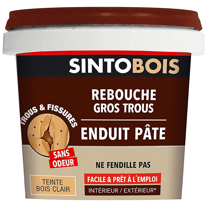 Rebouche bois prêt à l'emploi Sintobois 500g