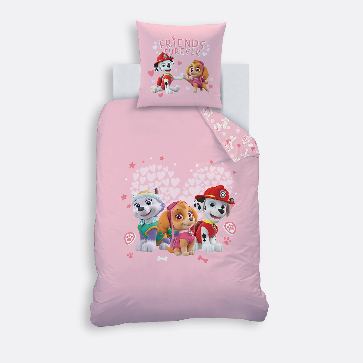 PATRULHA CANINA<br>Conjunto de cama infantil, algodão, fronha quadrada