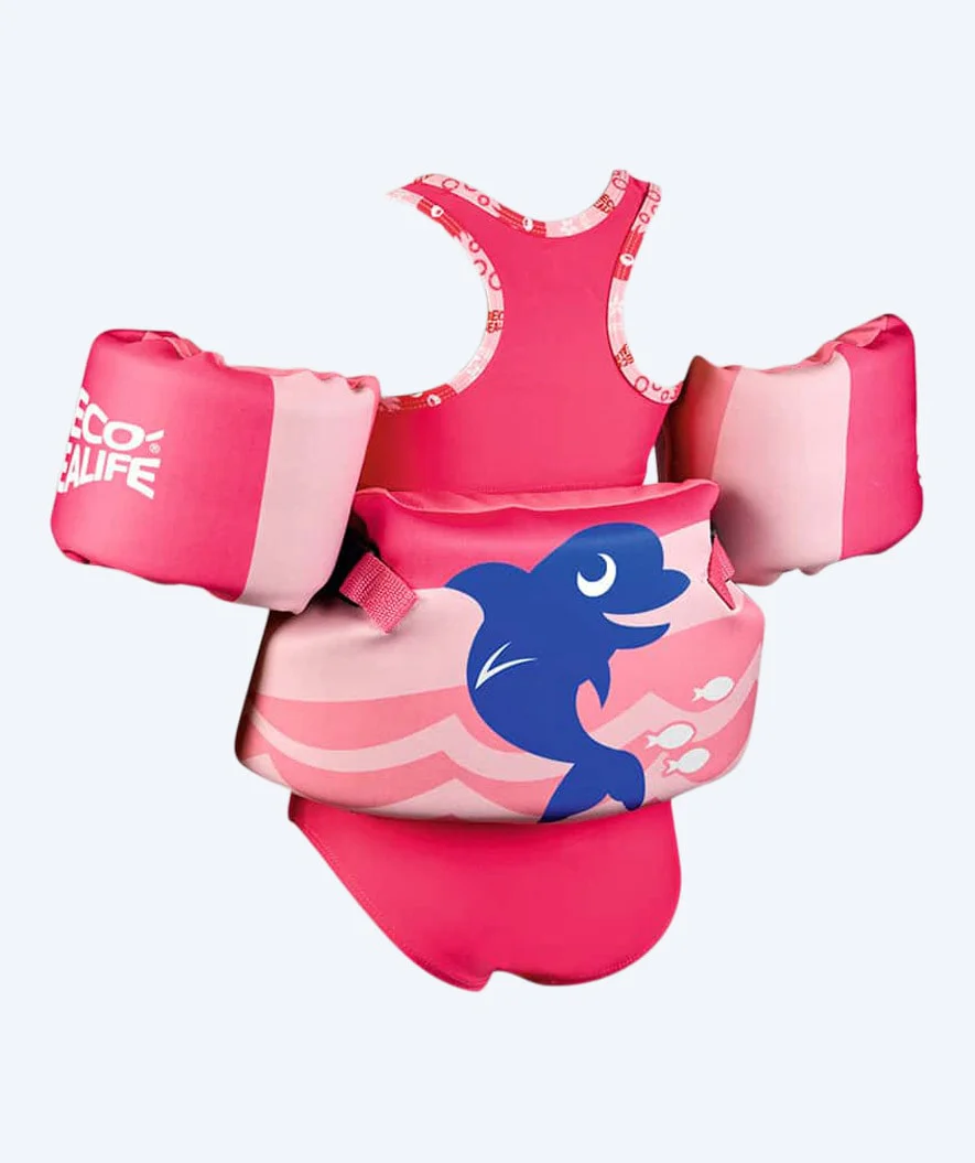 Beco flyde-sæt (bælte og badevinger) til børn (2-6) - Sealife - Pink