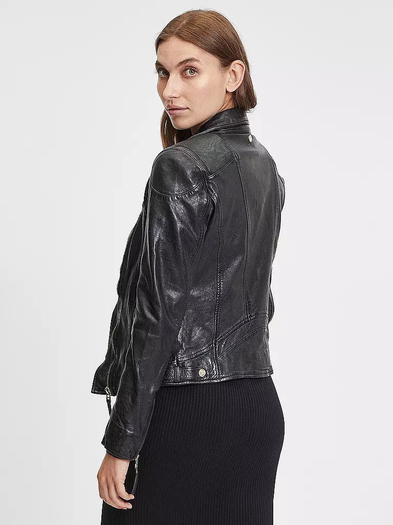 GIPSY BY MAURITIUS Lederjacke GWHAZIL LRACV schwarz