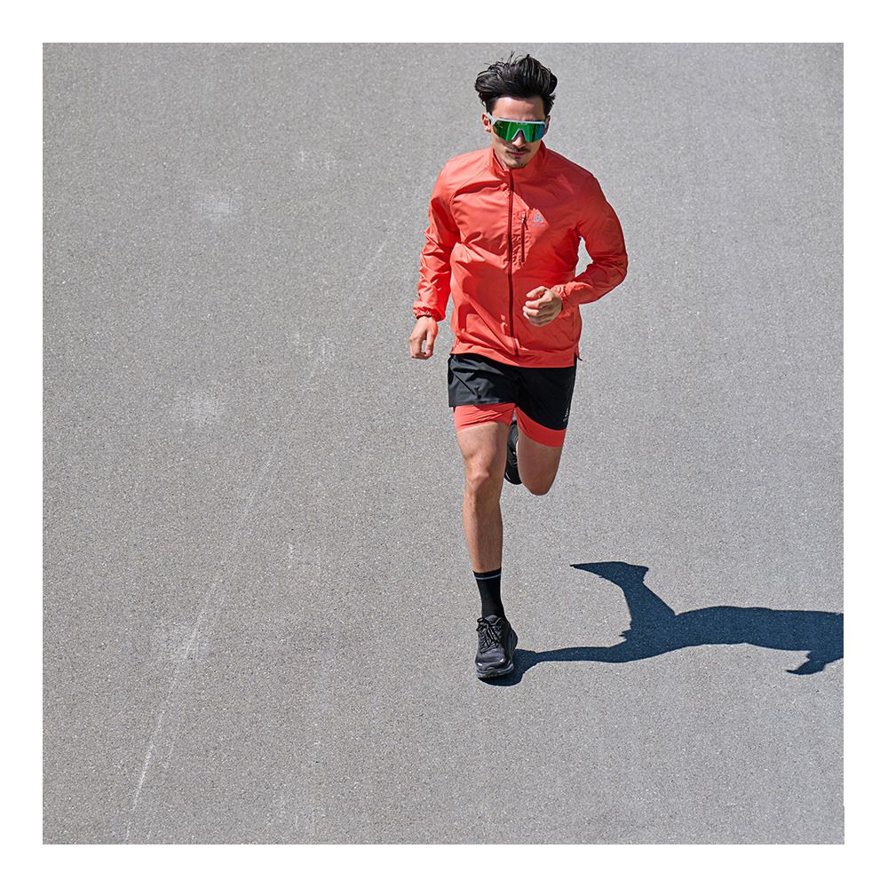Odlo X-ALP TRAIL 6 INCH 2IN1 - Short Homme black/firelight