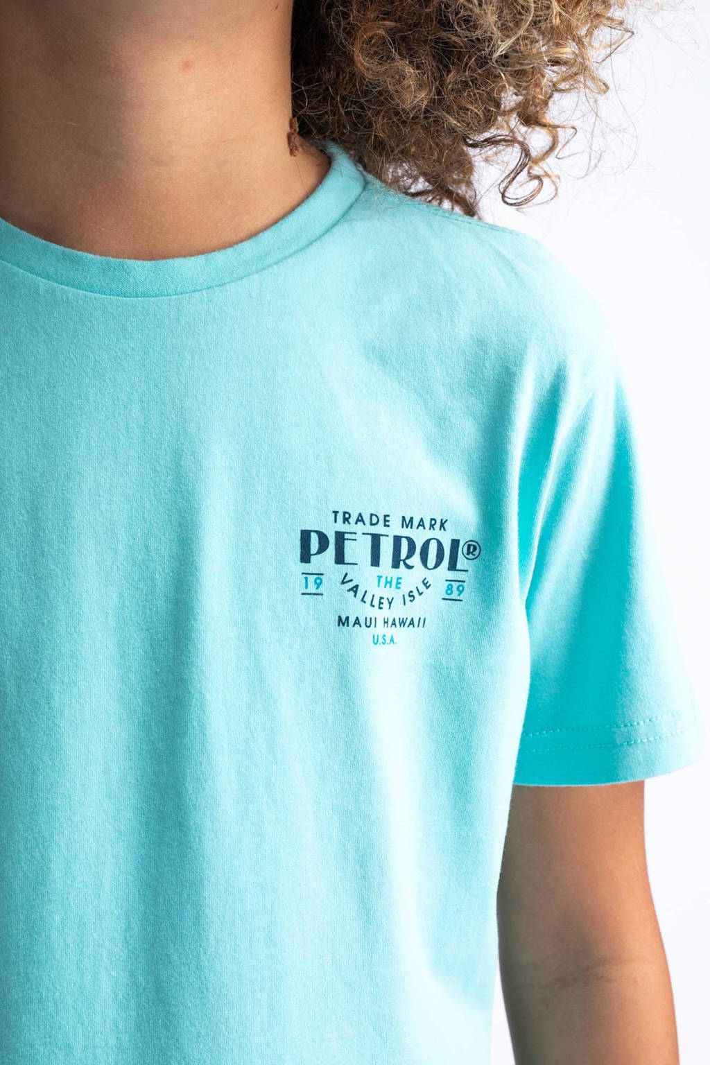 Petrol Industries T-shirt aqua blauw