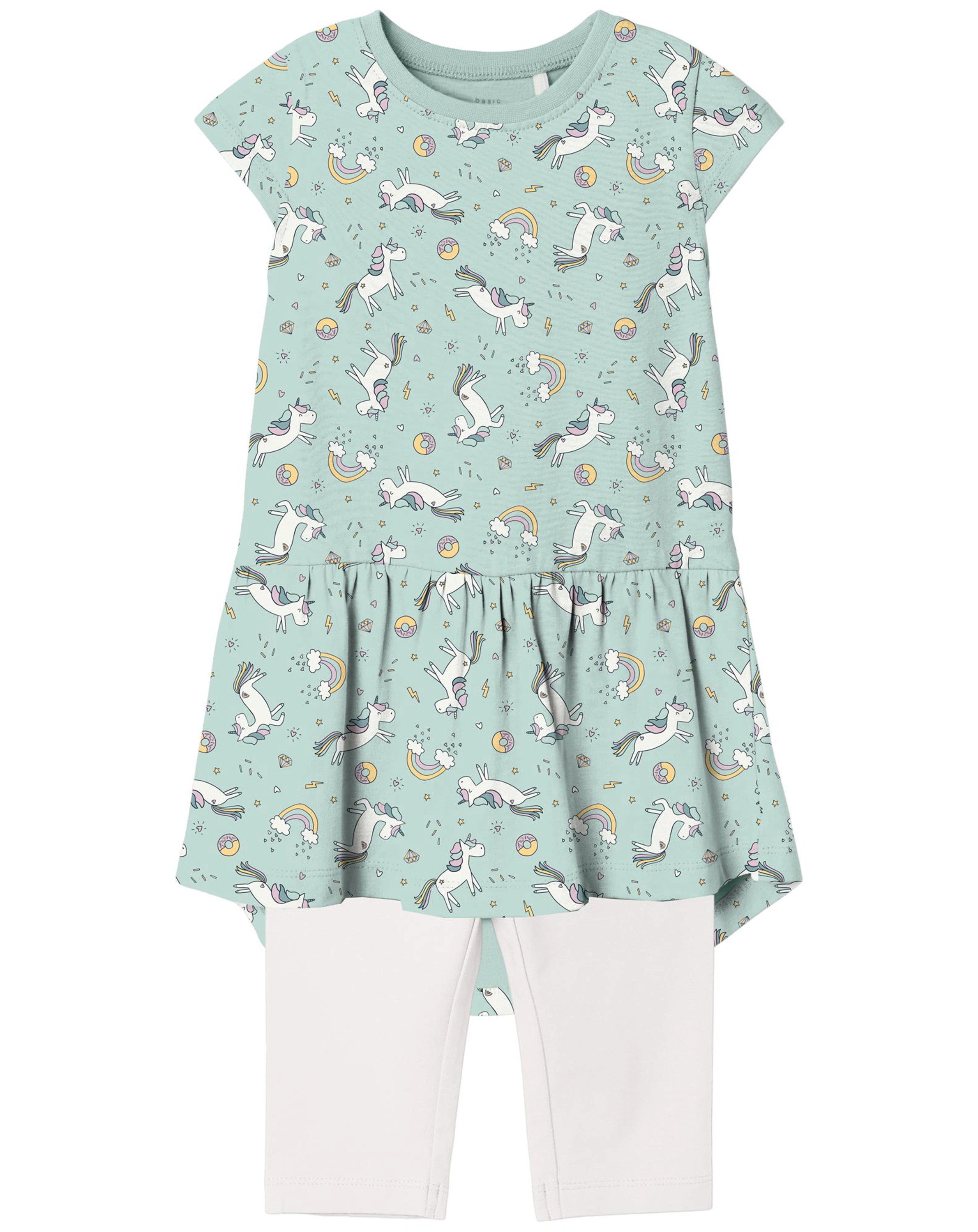 Kleid NMFVILONE - UNICORN 2-teilig in glacier