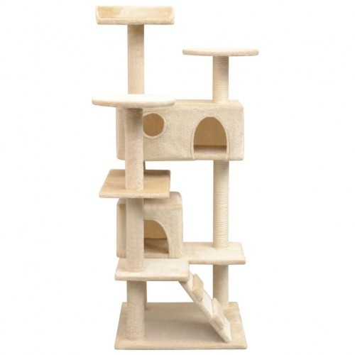 Poste arranhador bege para gatos