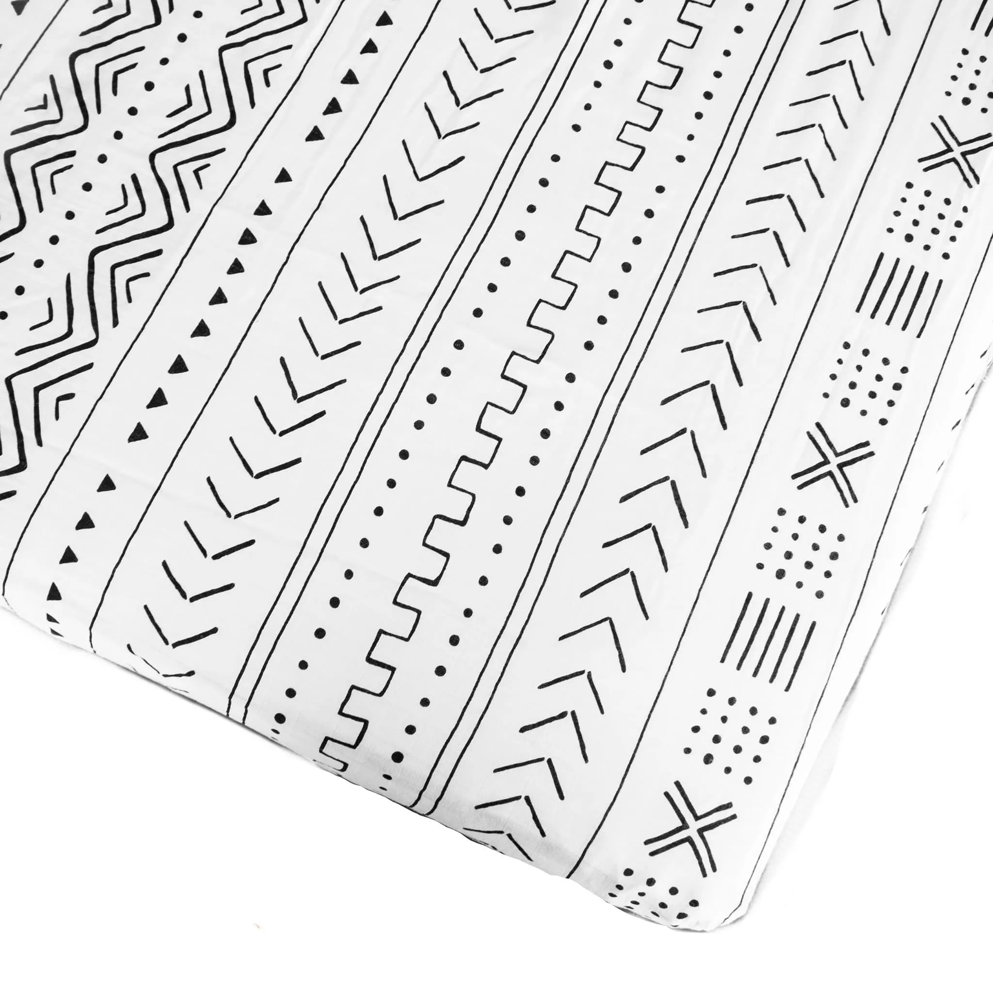 Loulou Lollipop Drap Contour pour Lit de Bébé - Mousseline Bambou Blanc