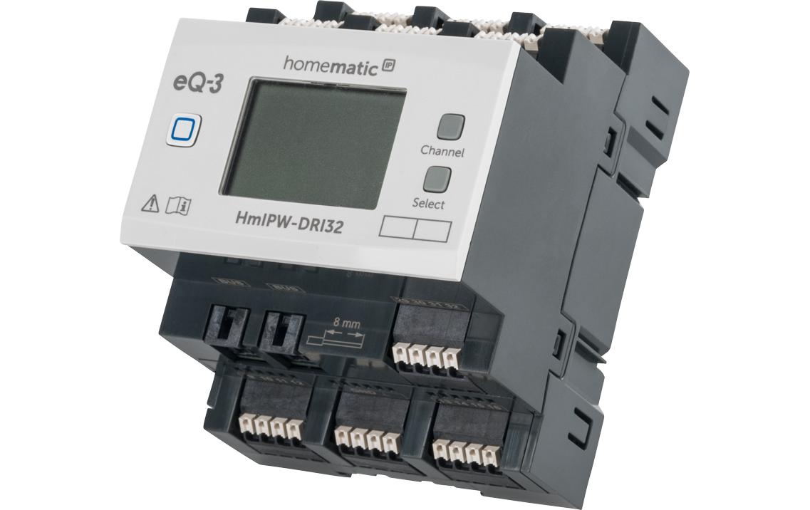 Smart Home Wired Eingangsmodul 32-fach<br>Verbindung konventioneller Schalter, Taster und Kontakte mit dem Homematic Wired System – HmIPW-DRI32