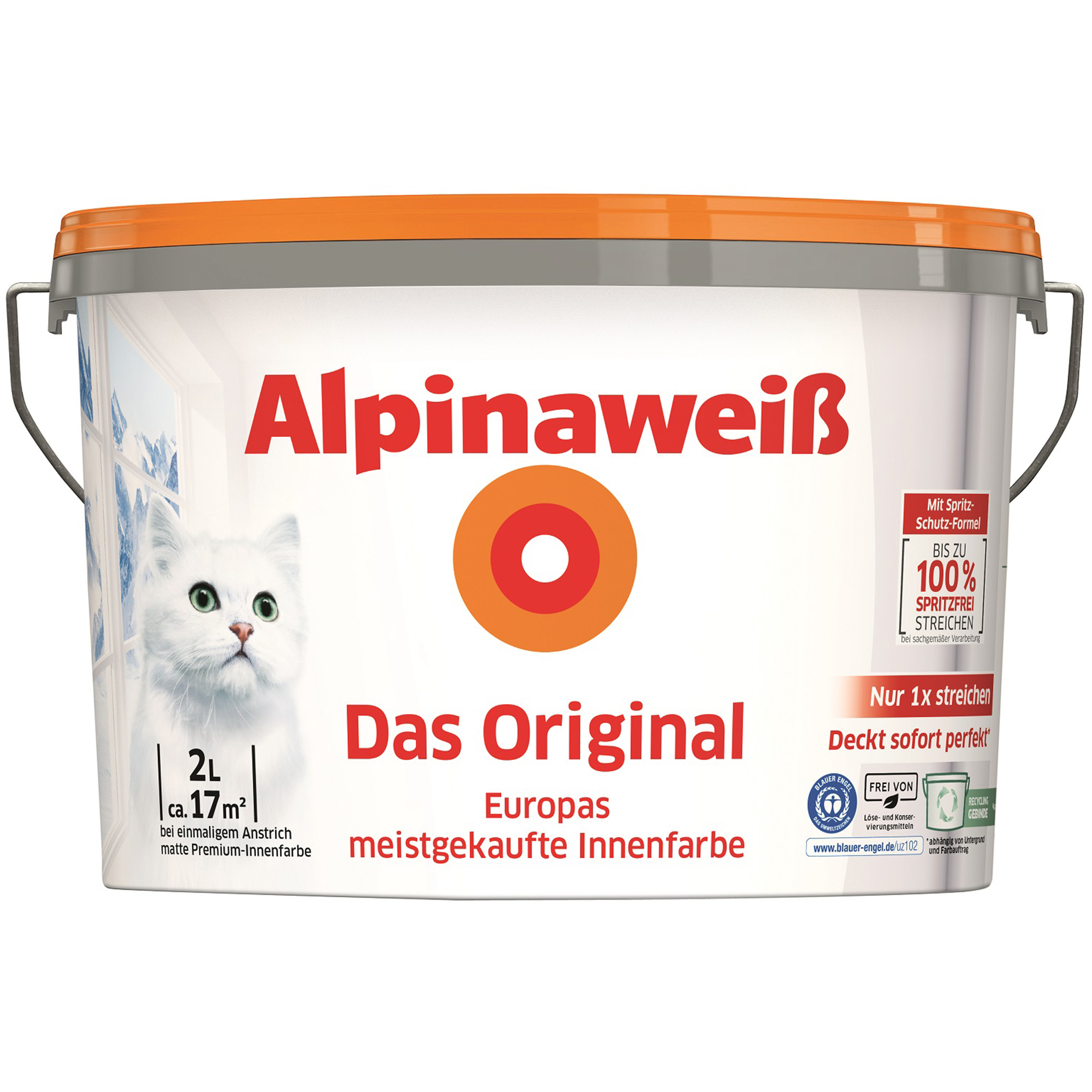 Alpinaweiß Das Original - weiß matt - 2 Liter