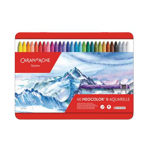 CARAN D'ACHE® NEOCOLOR® II  wasservermalbare Wachspastelle, Metall-Etuis