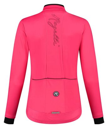 Maillot Manches Longues Velo Rogelli Essential - Femme - Cerise