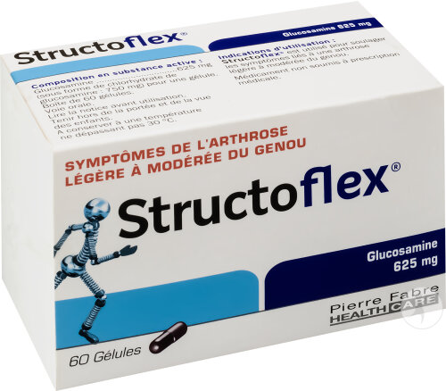 Structoflex Glucosamine Arthrose Légère À Modérée Du Genou 625mg 60 Gélules