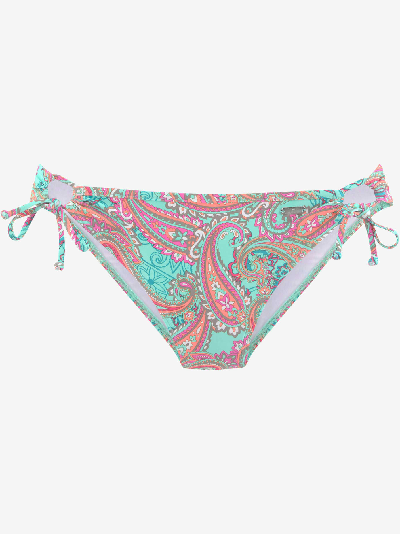 Bas de maillot de bain imprimé, effet de couleur différent pour chaque pièce