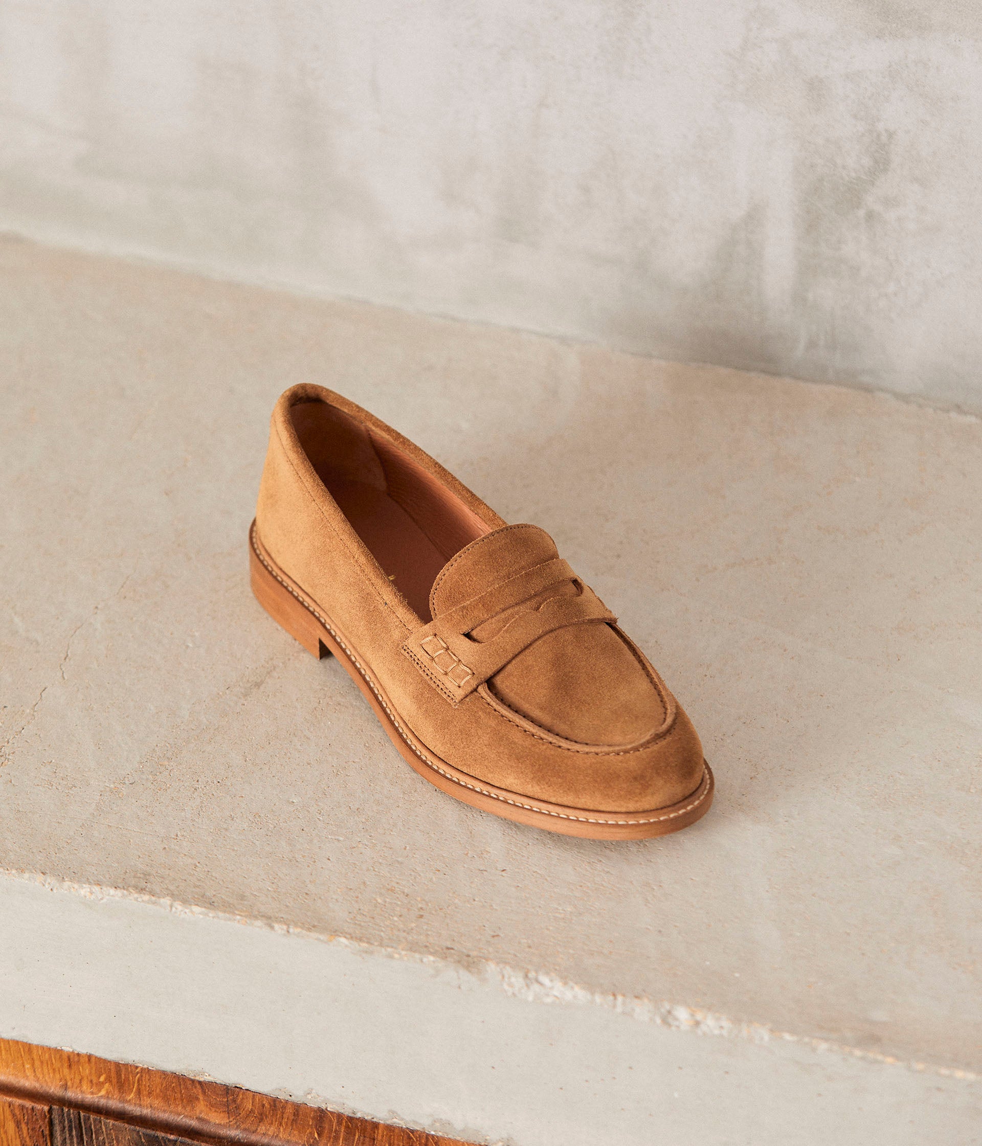 Mocassins velours camel Angella