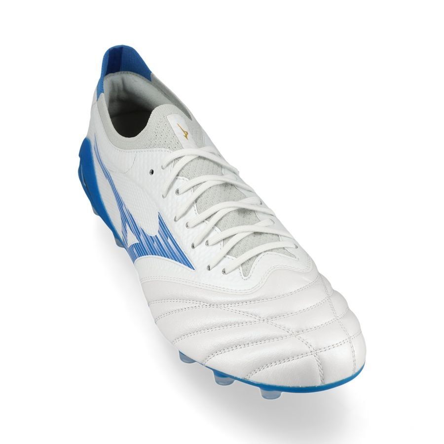 Mizuno Morelia Neo IV Beta Elite FG/AG Mugen - Blanc/Bleu