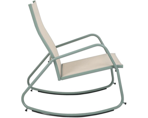 Brody tuinschommelstoel, 68 x 91 x 97 cm, staal, groen/beige