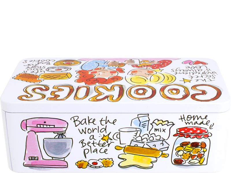 Blik klein langwerpig 20cm Cookies