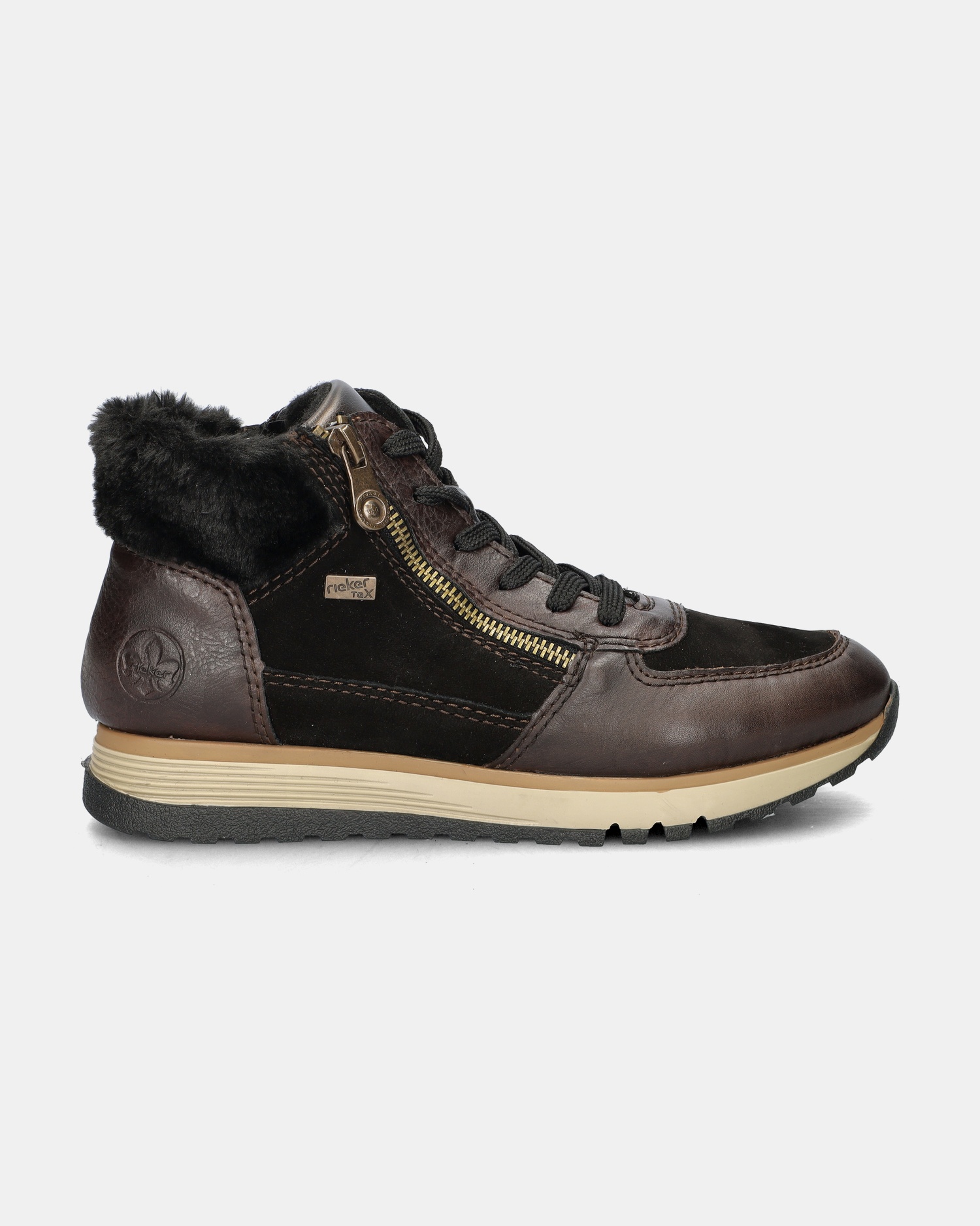 Rieker Hoge sneakers  - zwart