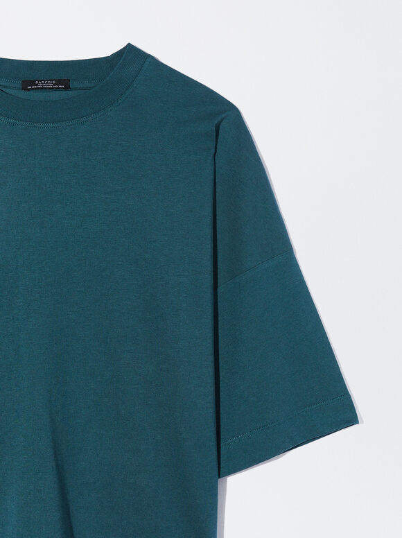 Camiseta de gola redonda - Verde