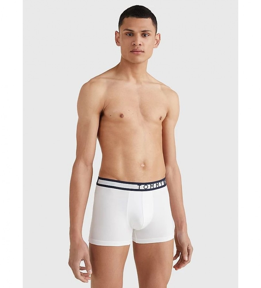 Conjunto de 3 Cuecas Boxer Tommy Hilfiger UM0UM012340XY Brancas, Vermelhas e Azul Marinho