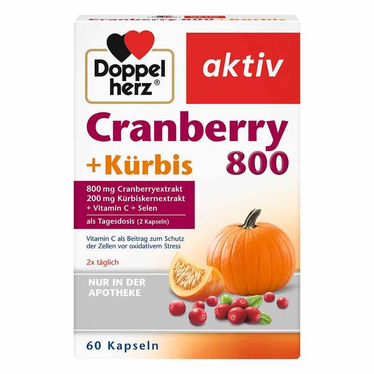 Doppelherz Cranberry+Kürbis Kapseln, 60 St