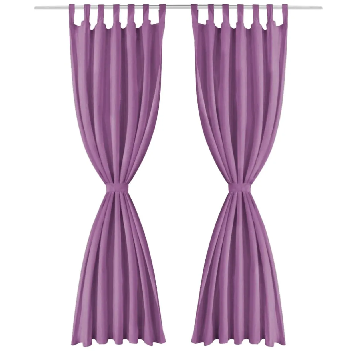 VidaXL Rideau occultant avec boucles 2 pcs - Lilas