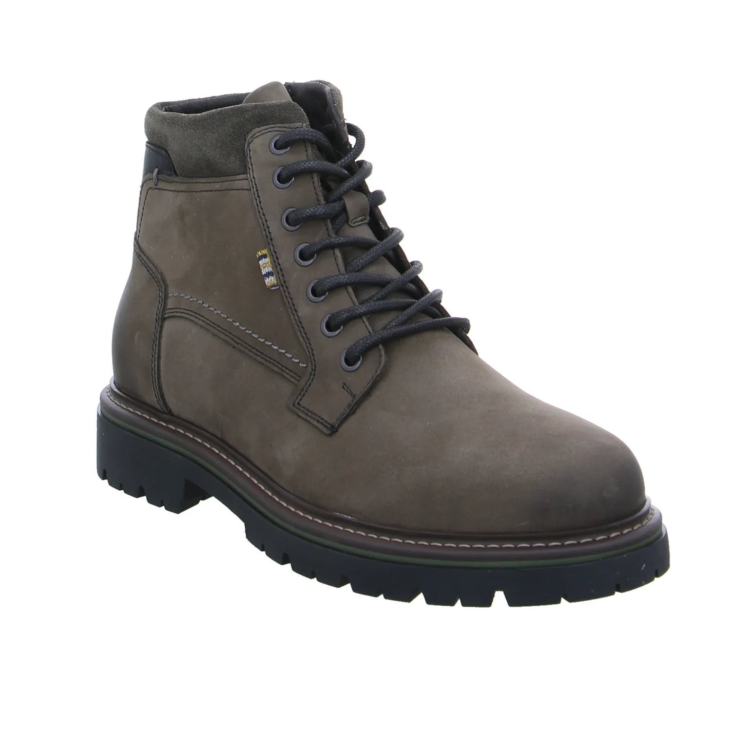 Winter-Boots Grau Leder