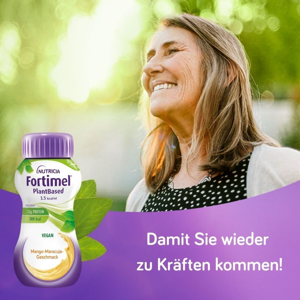 Fortimel PlantBased Mango-Maracuja | Unsere erste rein pflanzliche medizinische Trinknahrung