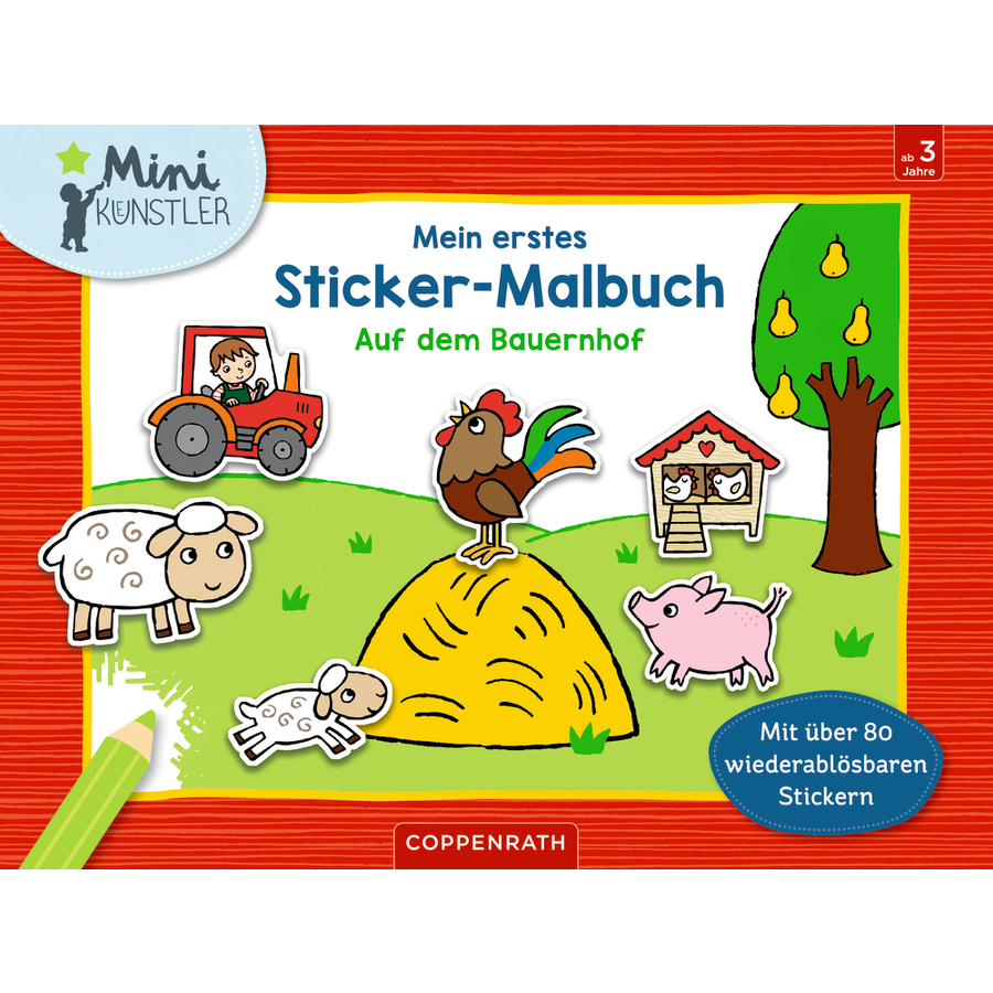 COPPENRATH Mein 1. Sticker-Malbuch - Auf dem Bauernhof (Mini-Künstler)