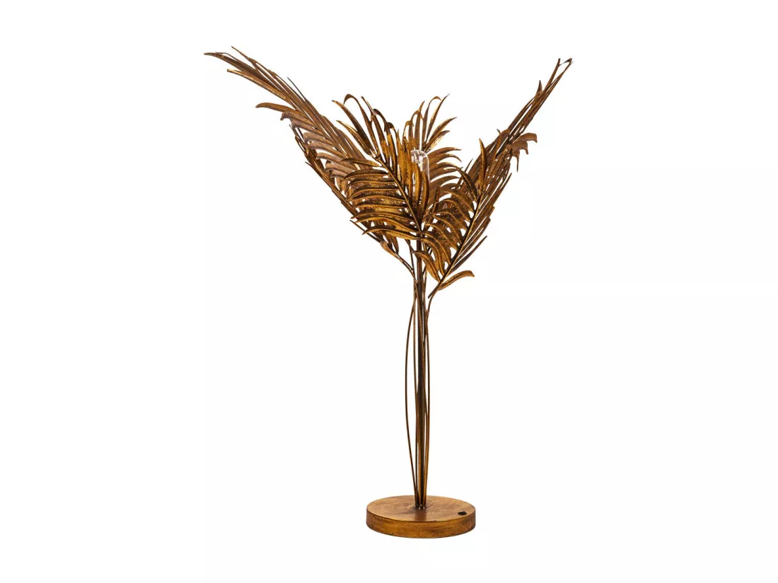 Lampe de table en métal doré 61x53x82h