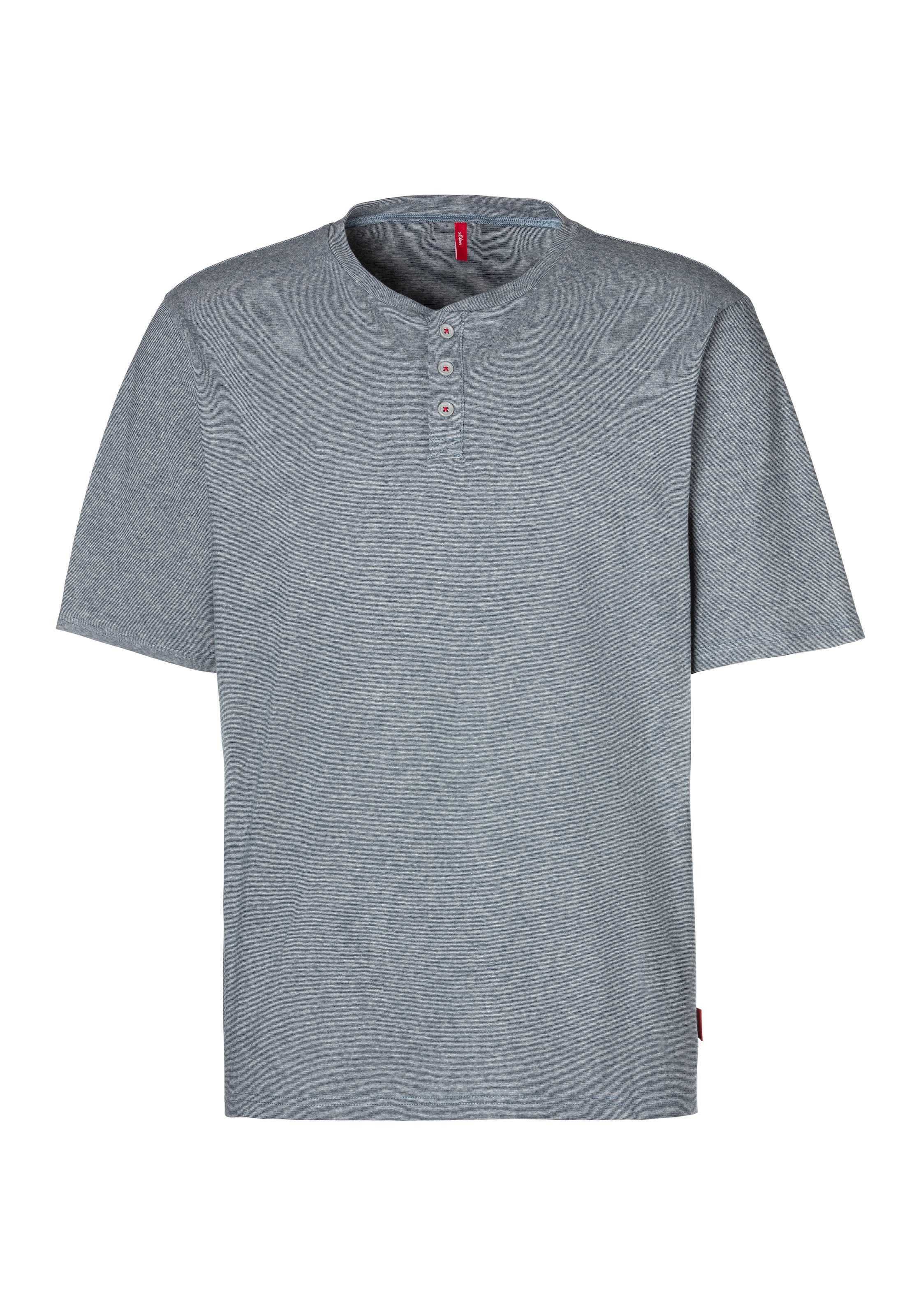 s.Oliver Pyjama 1 Stück, 2 Stk. tlg., Schlafanzug in Melange-Optik mit Knopfleiste