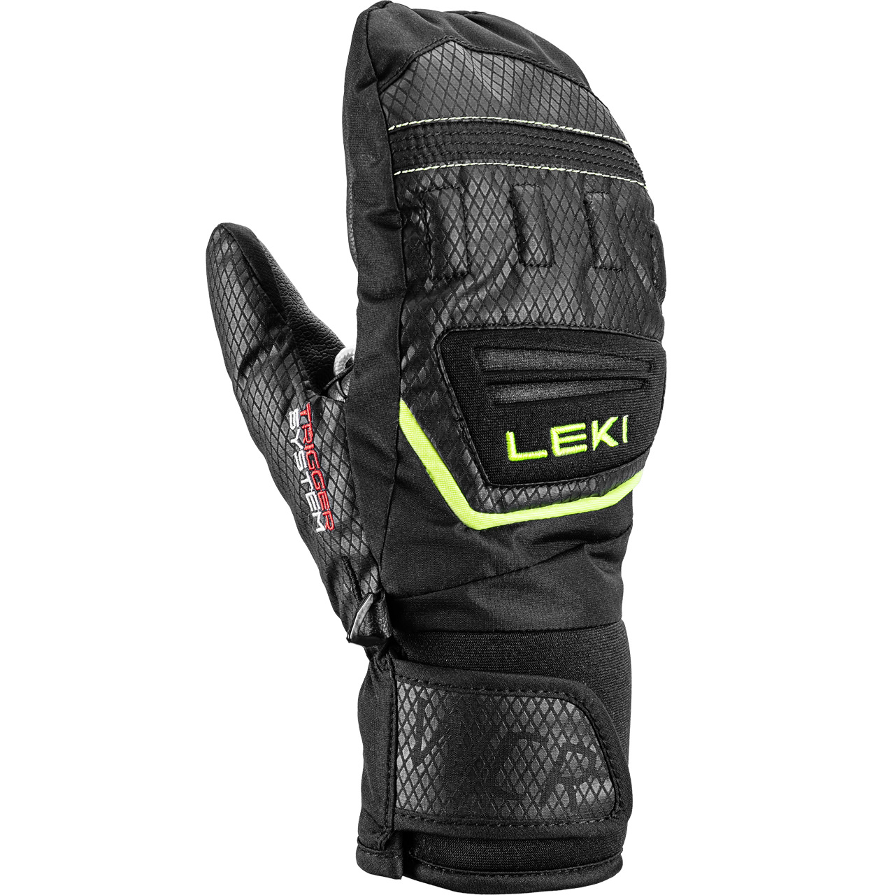 Leki Junior Fäustling WCR TEAM 3D black/ice lemon | Leki | L | Brands | XSPO-Fashion