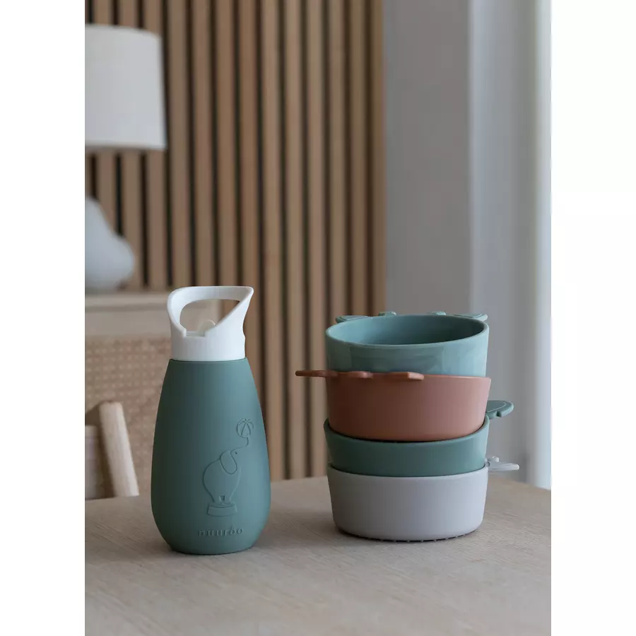 Nuuroo Kindertrinkflasche Pax Silikon Dusty Green 350 ml