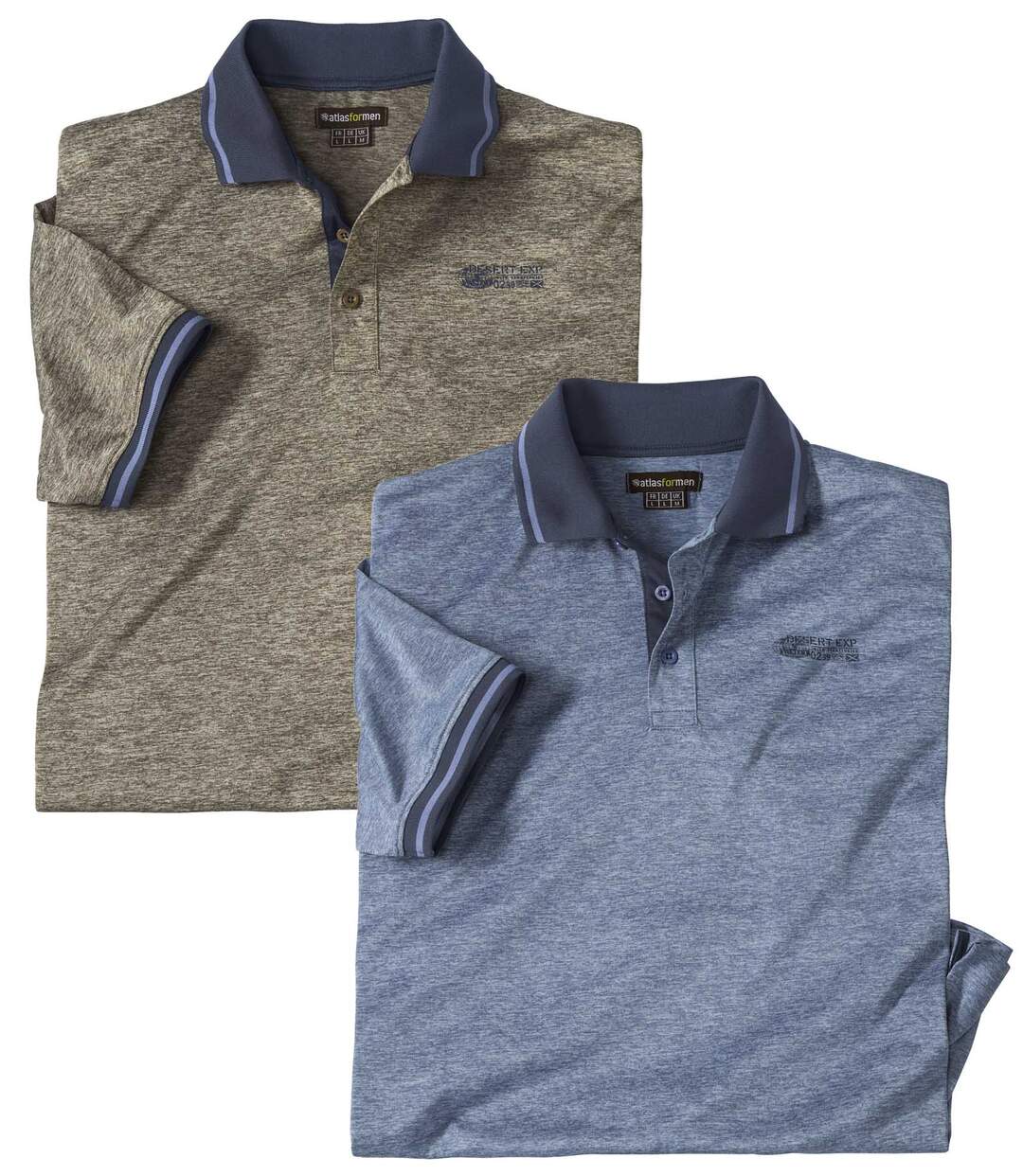 Lot de 2 Polos Sport Effet bicolore