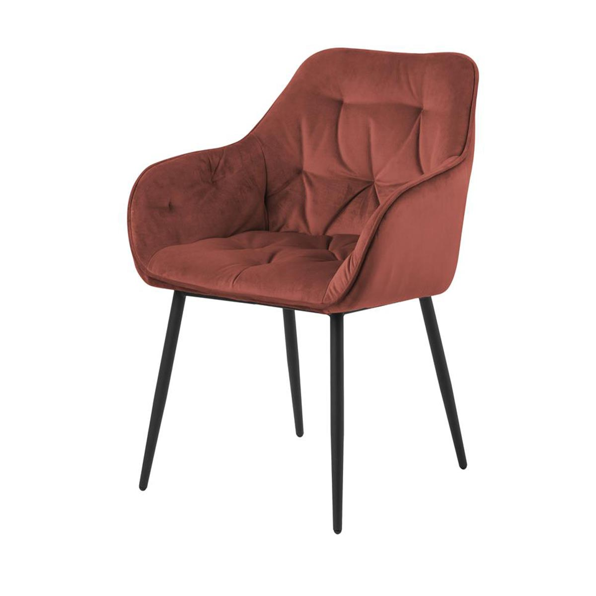 Eetkamerstoel Arian velvet Zachtroze