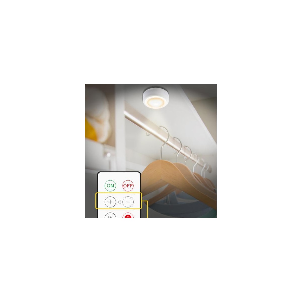 INF LED spotlights 1 stk med 1 fjernkontroll 1-pack