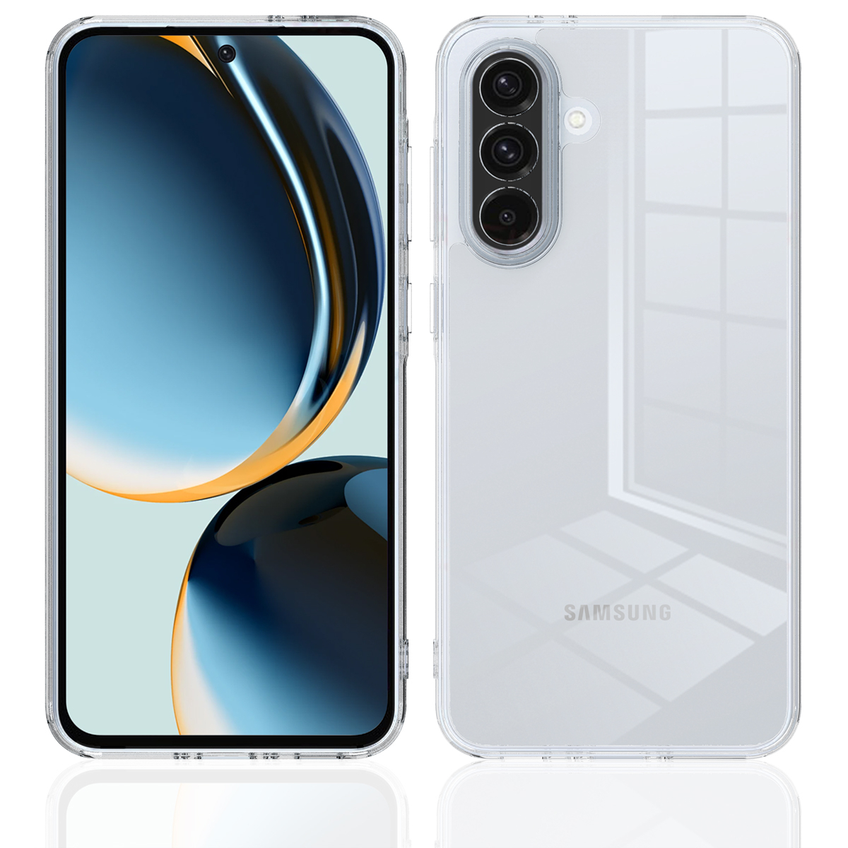 Samsung Galaxy A56 Hybrid Hülle TPU Bumper   Acryl Rückseite - Transparent