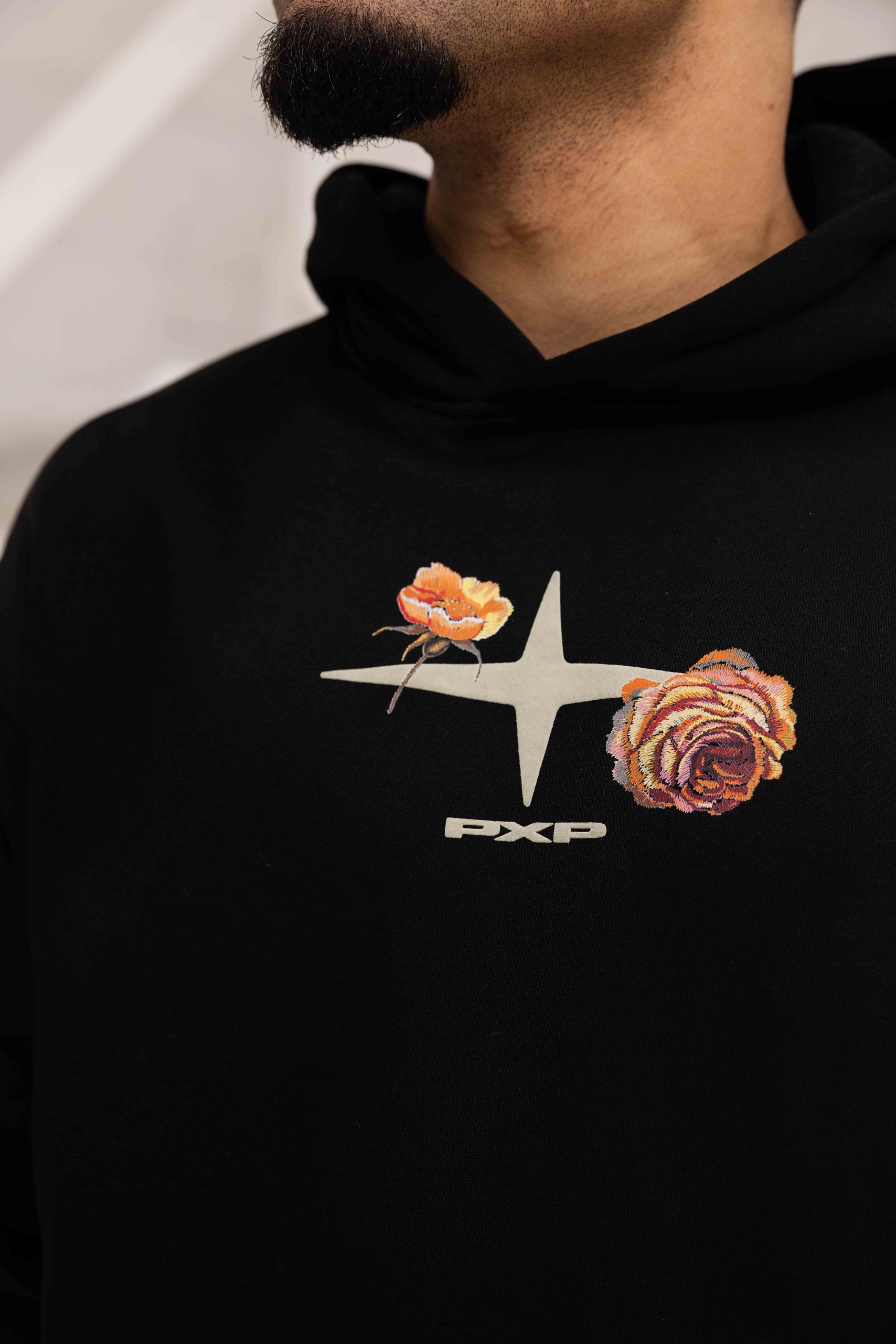 Project X Paris Gothic Roses Hoodie Heren Zwart