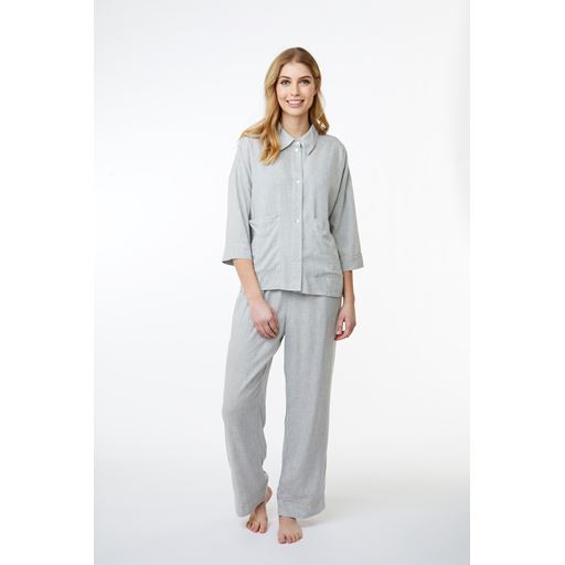 CCDK Sonja Pyjamasskjorte, Light Grey Melange, XXL