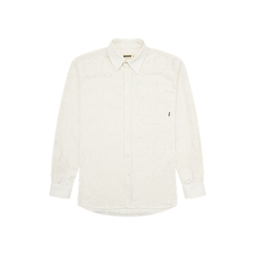 Woodbird Yuzo knitted Skjorte, Off White, XL