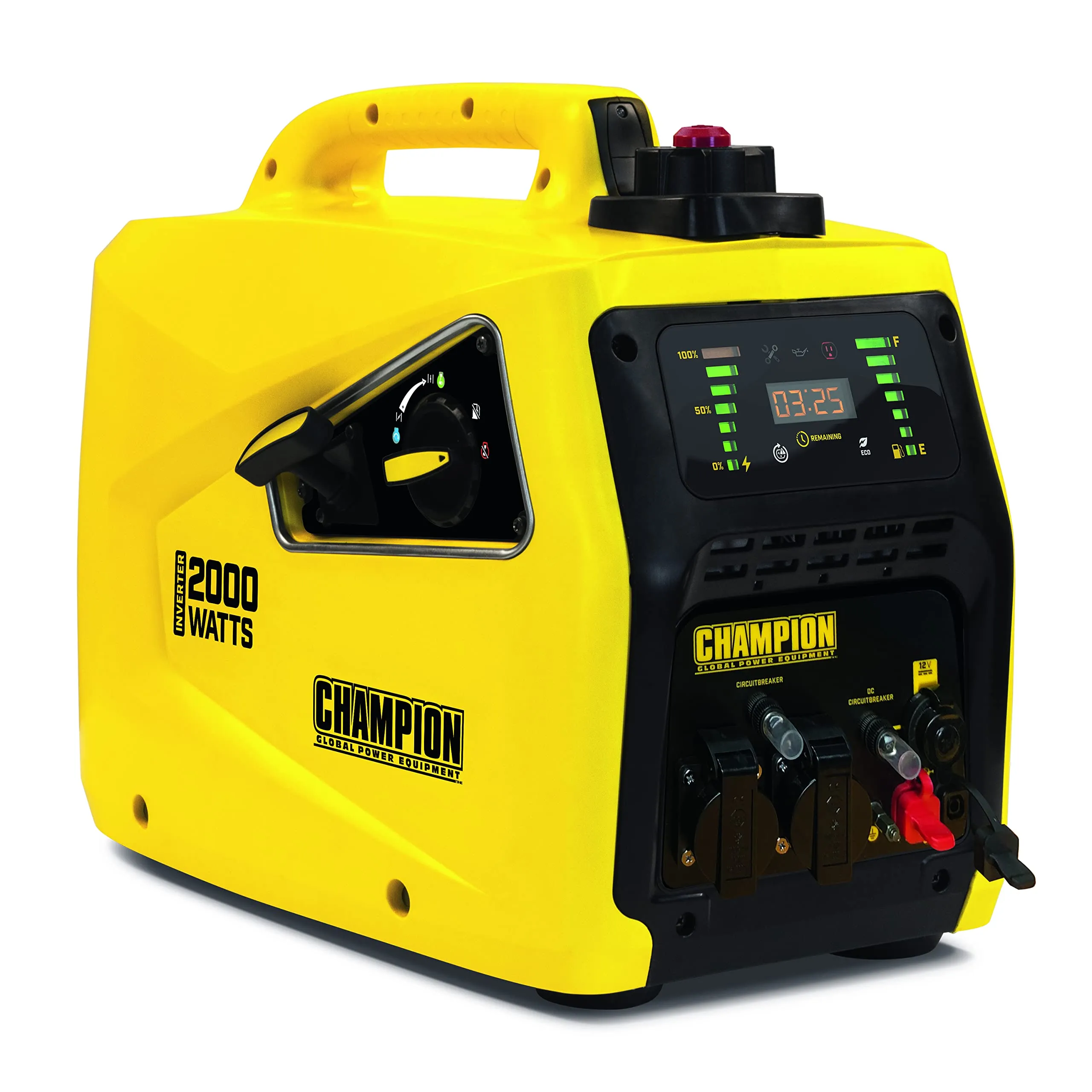 Champion Power Equipment 8200i-EU Petrol Power Converter (2000 Watt, Portable Inverter, Generator with LED Display, 80 cm Motor, Running Time up to 11 Hours, Extremely Quiet)