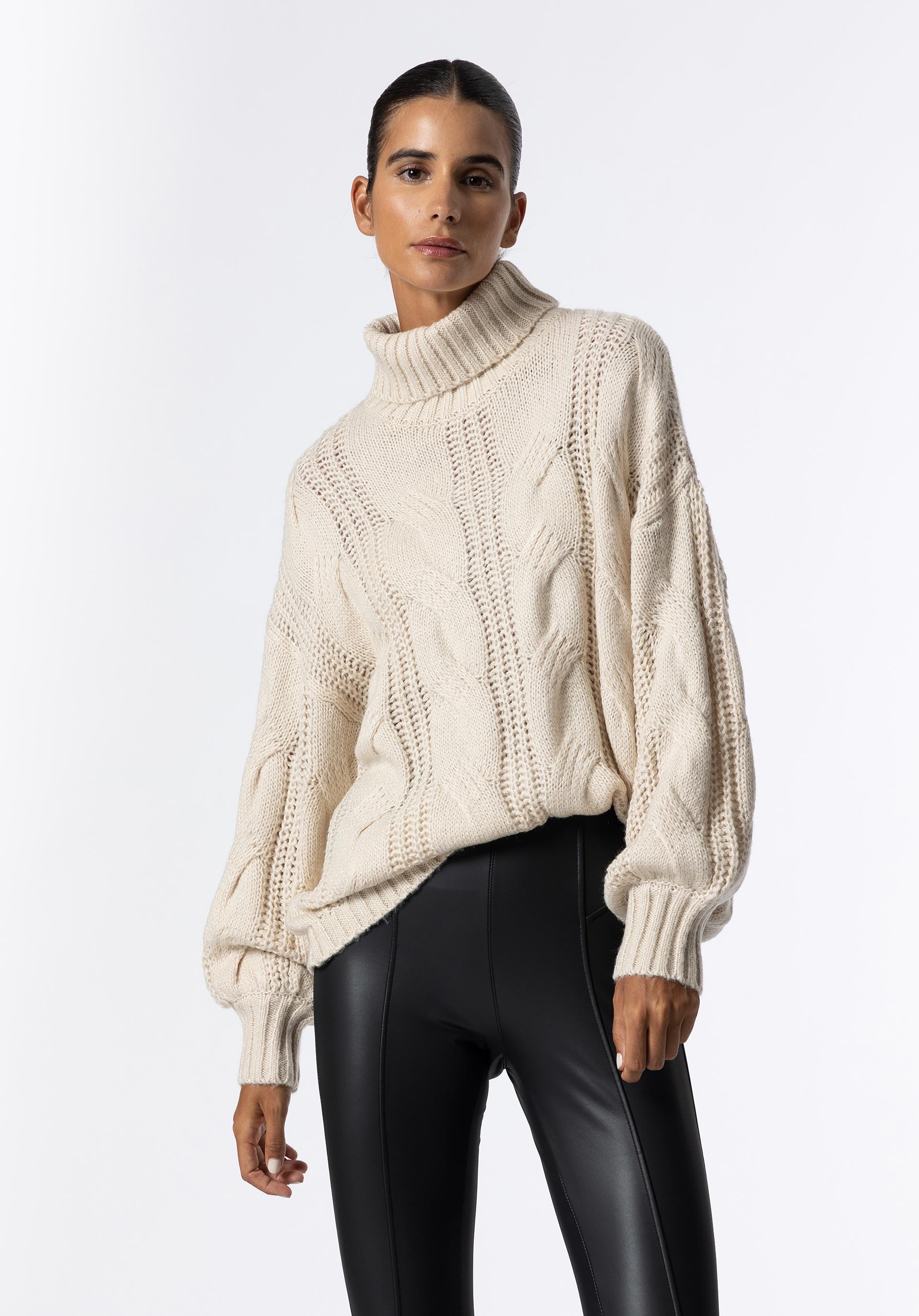 Camisola em Malha de Cabo Oversize