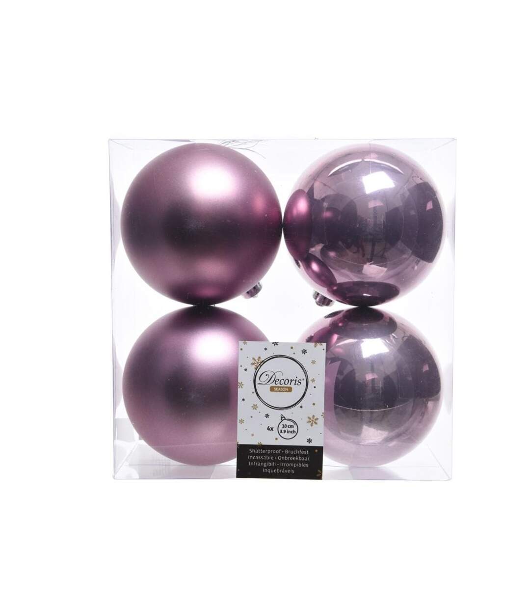 Kaemingk - Boules de Noël incassables (Lilas) (Taille unique) - UTST2343