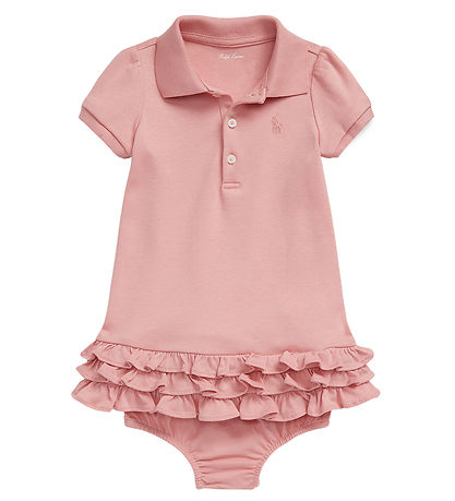 Polo Ralph Lauren Kjole m. Bloomers - Rosa m. Fl?ser