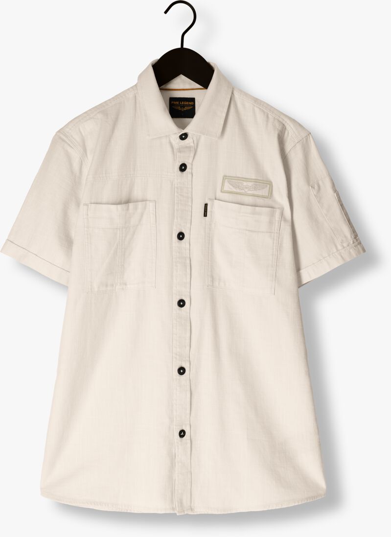 PME LEGEND beige pme legend casual overhemd short sleeve shirt ctn slub