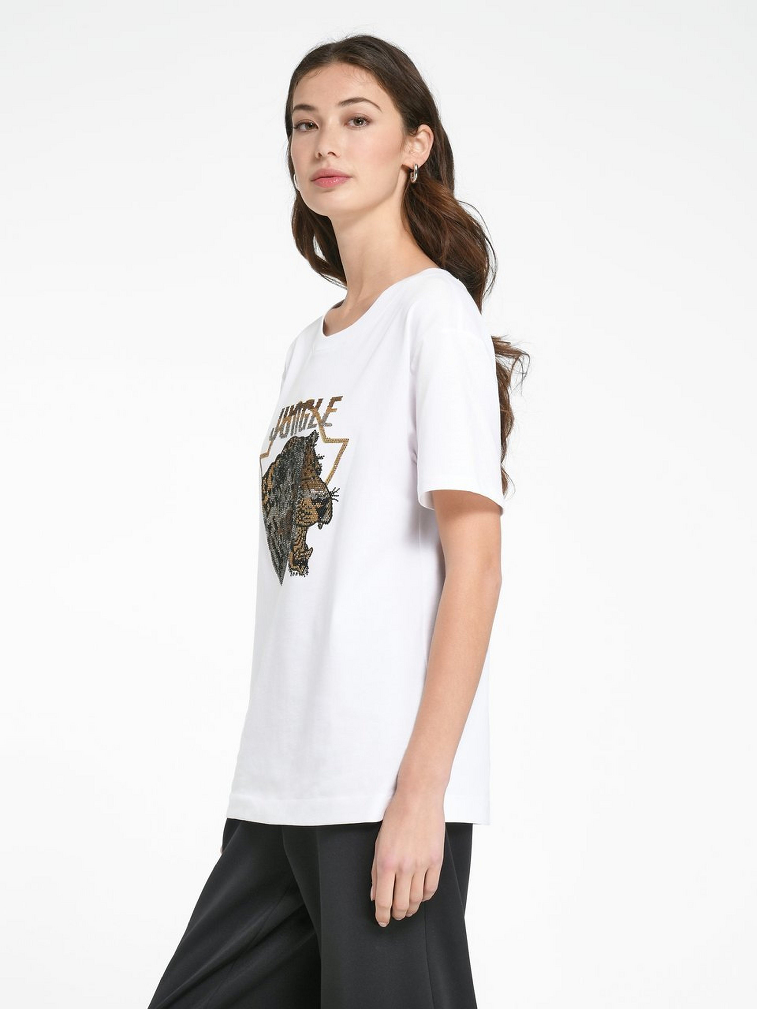 Rundhals-Shirt mit 1/2-Arm