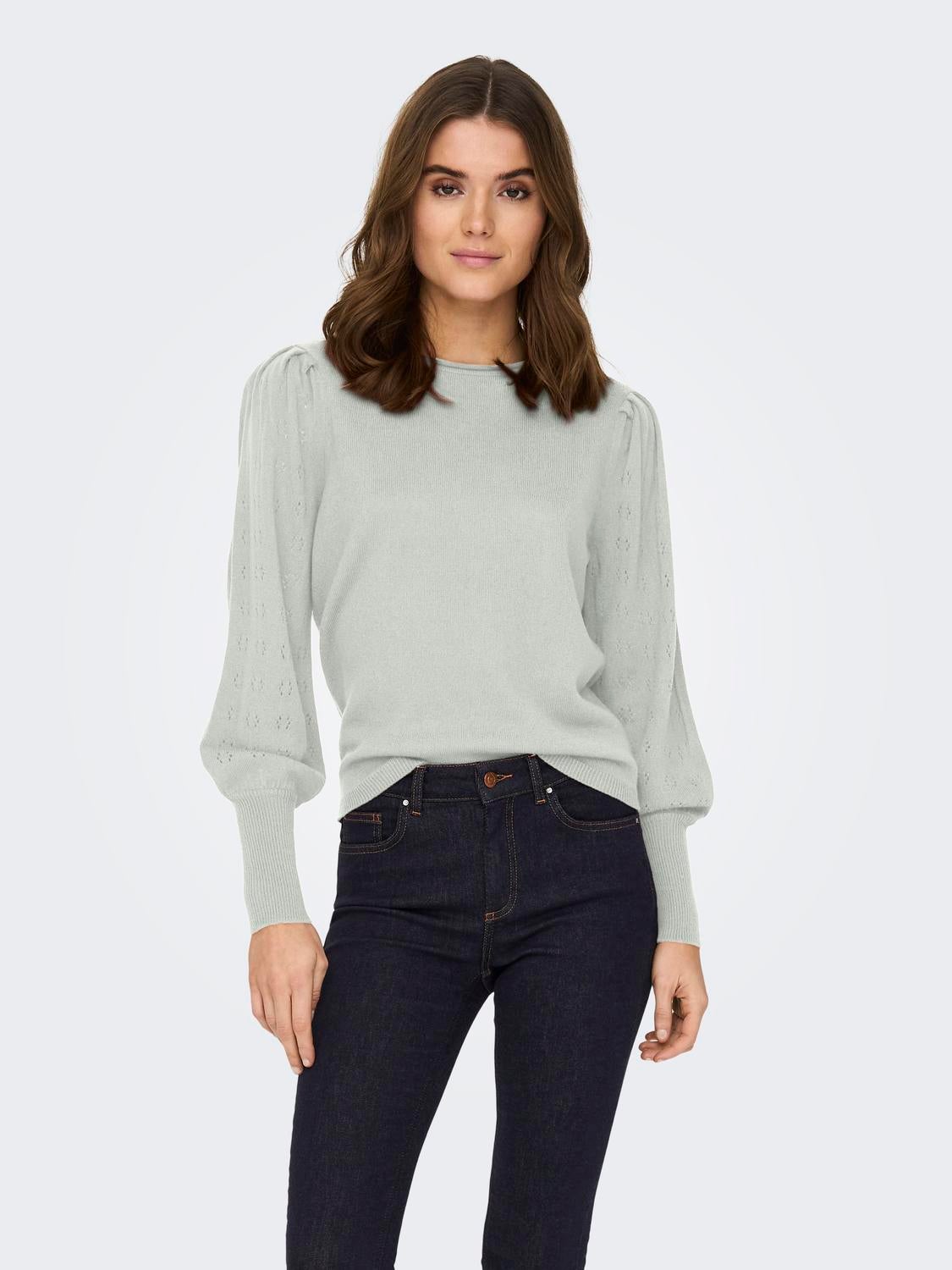 ONLMIRA Strickpullover Aqua Gray