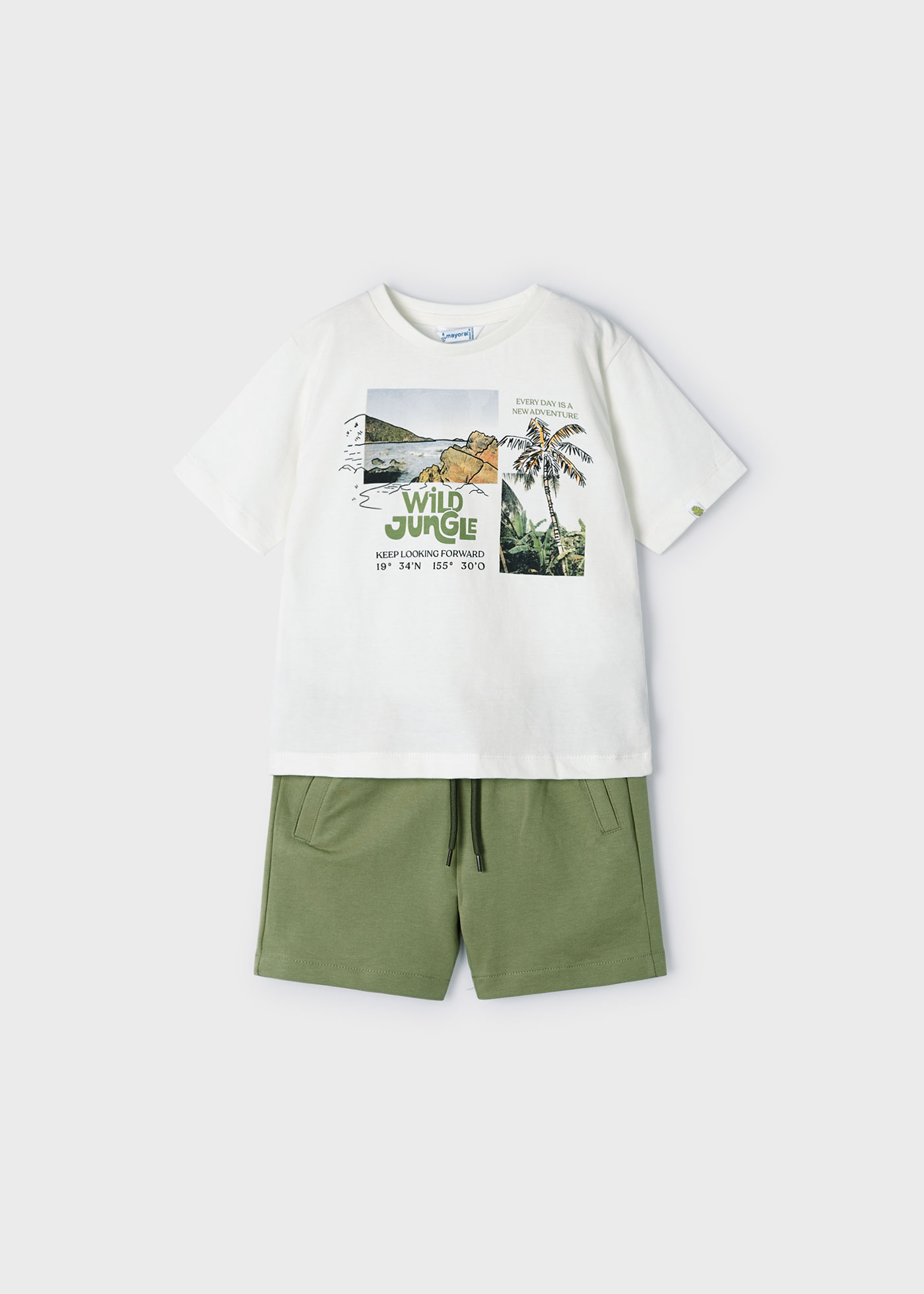 Conjunto esportivo de algodão de duas peças para meninos