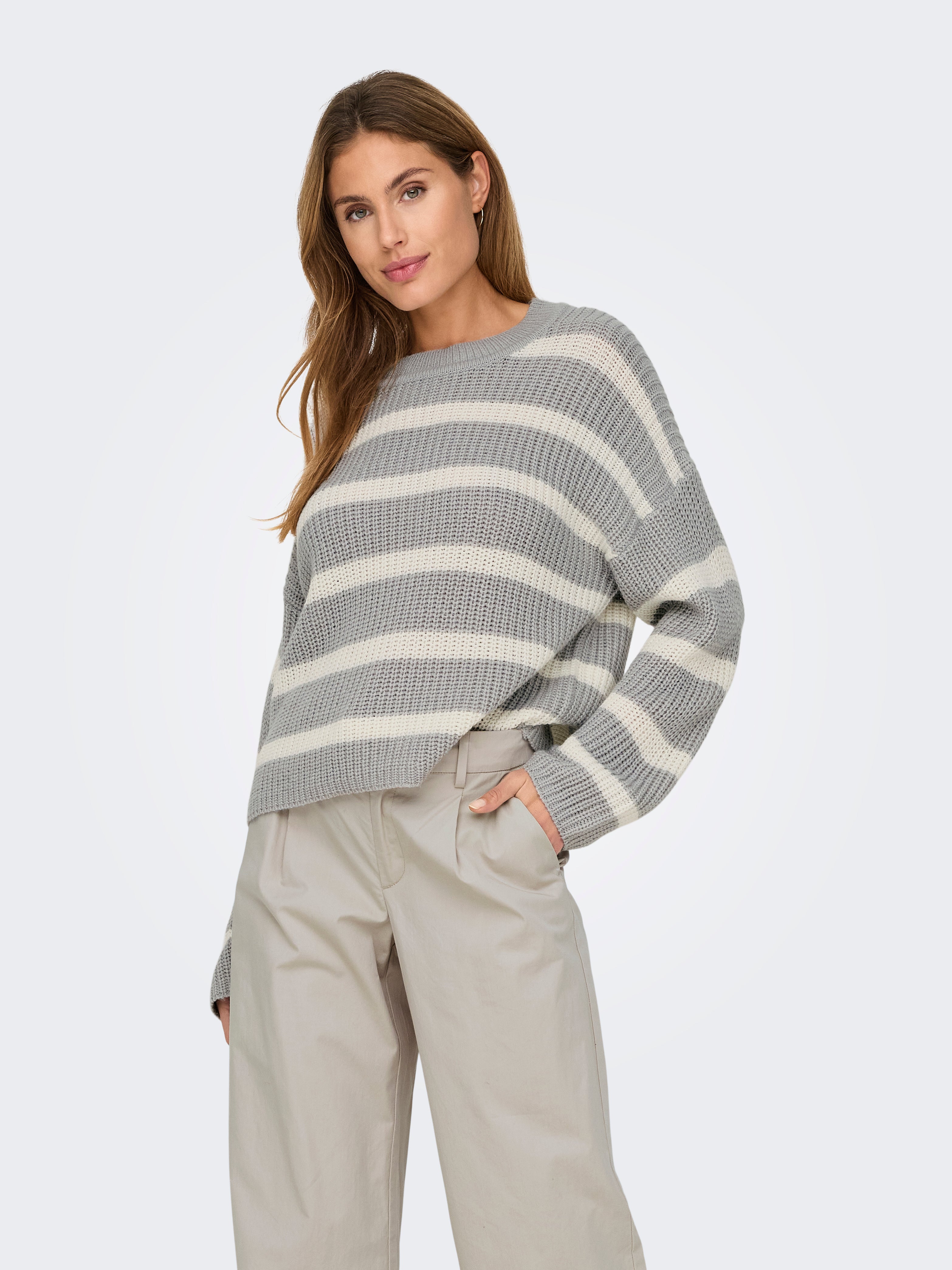 JDYJUSTY Strickpullover Formal Gray