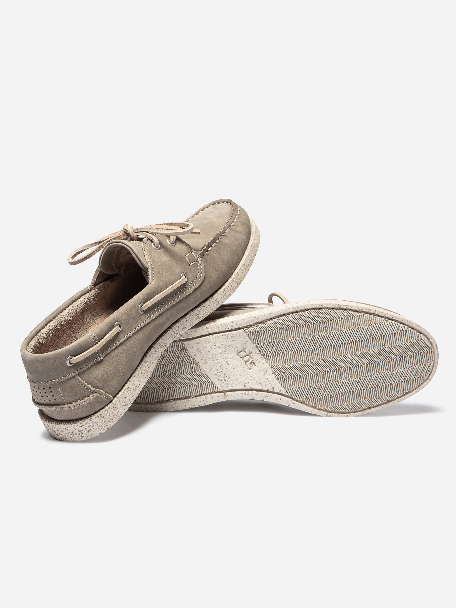 Chaussures Bateau Homme Cuir Gras Beige