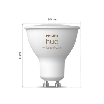 Philips Hue spot - wit en gekleurd licht 4.2W  - 3 spots - GU10